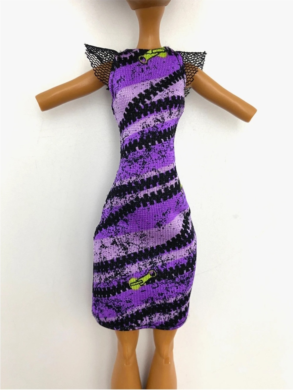 Monster High G1 Clawdeen Wolf Fashion Pack Purple Zipper Dress Only